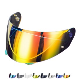 Compatible with Hjc i90 Visor - i91 - Hj33 - Helmet Visor Hj 33 Pinlock Ready - Anti-Scratch and Anti-Fog (Red)