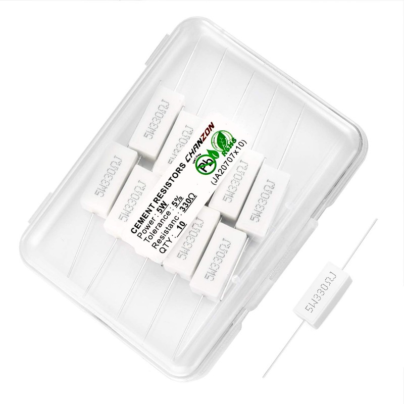 Chanzon Pack of 10 5W cement resistor, 330 Ω ohm,