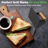 Nutrichef Cast Iron Grill Press - Heavy-Duty Griddle Press with