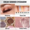 Erinde Shimmer Cream Eyeshadow, Highlighter Creme Eye Shadow Palette, Waterproof