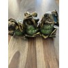 Terra Cottage 3 Green Glass Frogs Lamp Hear No Evil