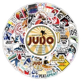 100pcs Judo Stickers,Waterproof Vinyl for Water Bottles Cups Laptops Tumblers Journaling Scrapbooking Bicycle Skateboard Luggage Decals (Judo)