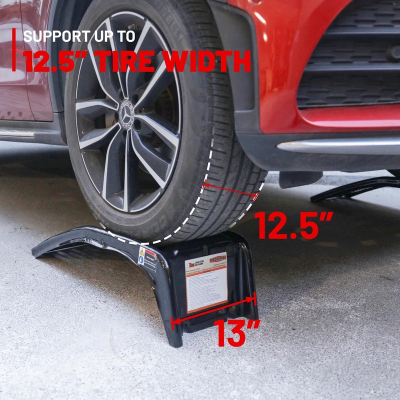 Rockland 4 Ton 8000 LBS Solid Steel Car Ramp Set,