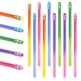 HAIJSEVR Color Changing Mood Pencil with Eraser, Wooden Glitter Graphite Pencil, Heat Activated Color Changing Pencils, Thermochromic Pencils Assorted Colors - Higher Thermal Sensitivity (15)