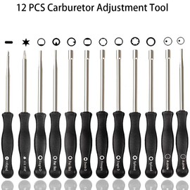 Pack-of-12 Carburetor Adjustment Tool Tune up kit Carb Adjusting Tool for Common 2 Cycle Small Engine Echo STIHL Poulan Husqvarna MTD Ryobi Homelite Trimmer Weed Eater Chainsaw