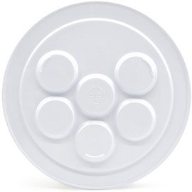 The Dreidel Company Children's Passover Melamine Seder Plate 10 Plagues Design, Traditional Kaarah For Pesach 9" (Single)