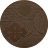 sceltevie 227021 Yawata Kasei Coaster Round Flower Pattern "TAKUZEN" Brown