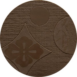 sceltevie 227021 Yawata Kasei Coaster Round Flower Pattern "TAKUZEN" Brown Made in Japan