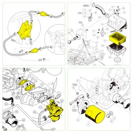 10L0L Golf Cart Carburetor Fuel Pump and Tune Up Kit for FE290 Club Car DS Precedent Turf Carryall Gas Model 1998-Up Air Oil Fuel Filter Replaces OEM 101805601 101905601 1016438 1016439