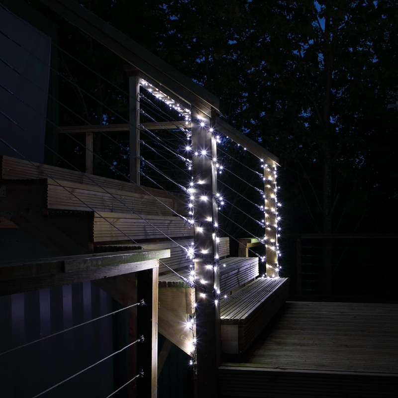 NOMA Duo Bulb String Lights, 200 Warm White LED's, 24.9