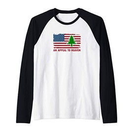 an appeal to heaven revolution historical patriotic USA flag Raglan Baseball Tee