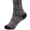 Nootkas Alpaca Wool Nordic Crew Sock - Black M (1