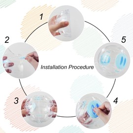 Andiker Hamster Ball, 5.52in Transparent Exercise Ball with Breathable Holes for Small Animals to Keep Fit or Do More Sports