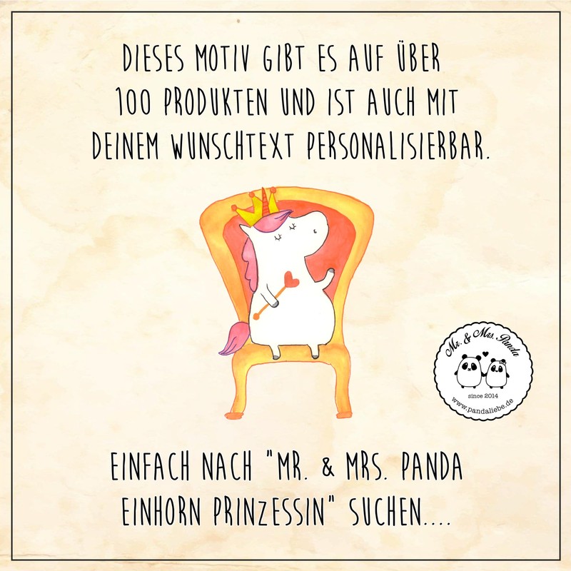 Mr. & Mrs. Panda Mason Jar Unicorn Princess Premium Glass