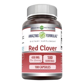 Amazing Formulas Red Clover Trébol Rojo 430mg Bote 180 Cáps Sabor Sin Sabor