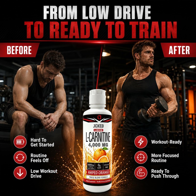 L-Carnitine 4000 Amped Orange, L-Carnitine Vitamin Supplements 473ML 16 FL