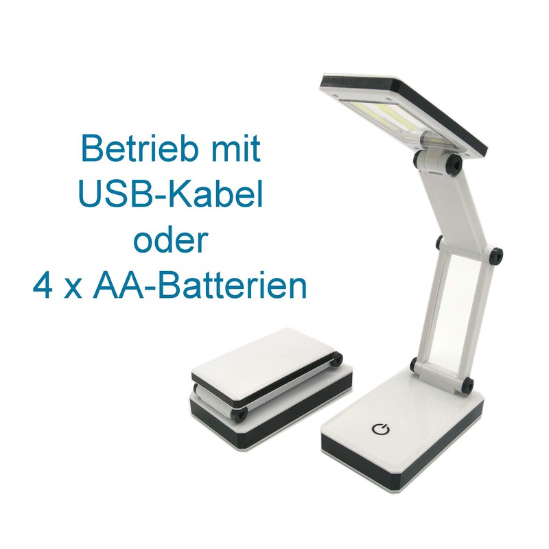 Mobile COB LED Desk Lamp Foldable 3 Brightness Levels Ideal