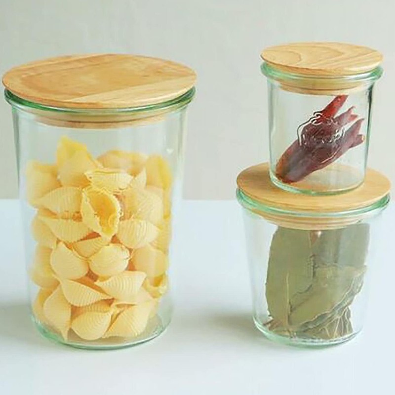 WECK Wood Lid Flat Top Large Diameter 4.3 inches (11