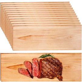 XL Cedar Grilling Planks for Salmon Fish Meat & Vegetables - 15"x 6" Thicker Reusable Wood Planks with Fast-Soaking Technology, Enhanced Smoky Flavor - Large BBQ Cooking Boards (12 Pcs)