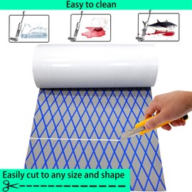 Boat Flooring EVA Foam Boat Decking Faux Teak Marine Sea Deck Non-Slip Mat for Decking Yacht Motorboat Fishing Boat Surfboard,102.4"/94.5"/86.6"/x 37.4"