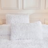 Andency Faux Fur White Comforter King Size, 3 Pieces Fluffy