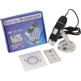 Zoomion USB Microscope Micron 50x-500x for children from 10 years and adults - digital handheld microscope with LED light for magnification on PC