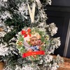 1 Personalised Customised Christmas Xmas Festive Photo Upload Wreath Acrylic