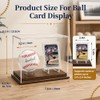 Baseball Display Case with Card Holder, Wood Base