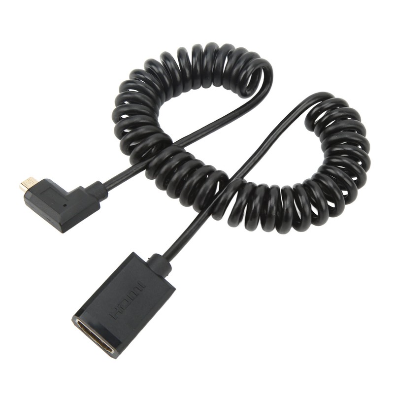 1.8m Coiled Cable Micro HD Multimedia Interface to Female HD