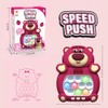 Light Up Pop-it Game Quick Push Bubble Game,Hot Pink Bear