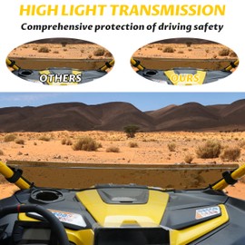 SAUTVS Dark Tinted Front Half Windshield for Can-Am Maverick R, Tinted Dustproof Durable Front half Windscreen for Can Am Maverick R MAX X RS 2024+ Models Accessories