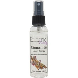 Cinnamon Linen Spray, 2 ounces - Eclectic Lady Sheet and Linen Spray - No Artificial Colors, Parabens, or Preservatives - Long-Lasting Scent for Bed, Fabric & Pillow