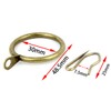 30 Sets Metal Drapery Curtain Rings with Curtain Pin Hooks,ZAAWUUT