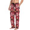 Christmas Pajama Pants for Men Red Christmas Plaid Snowman Pajama