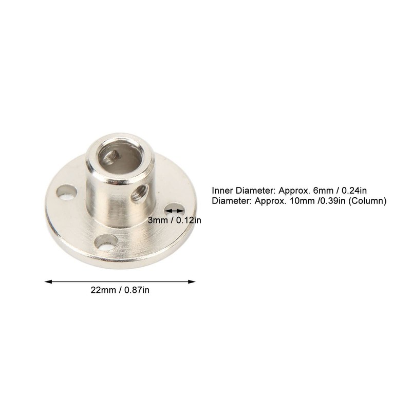 Acoplamiento de Eje de Brida, Plata 5 Piezas Conector de