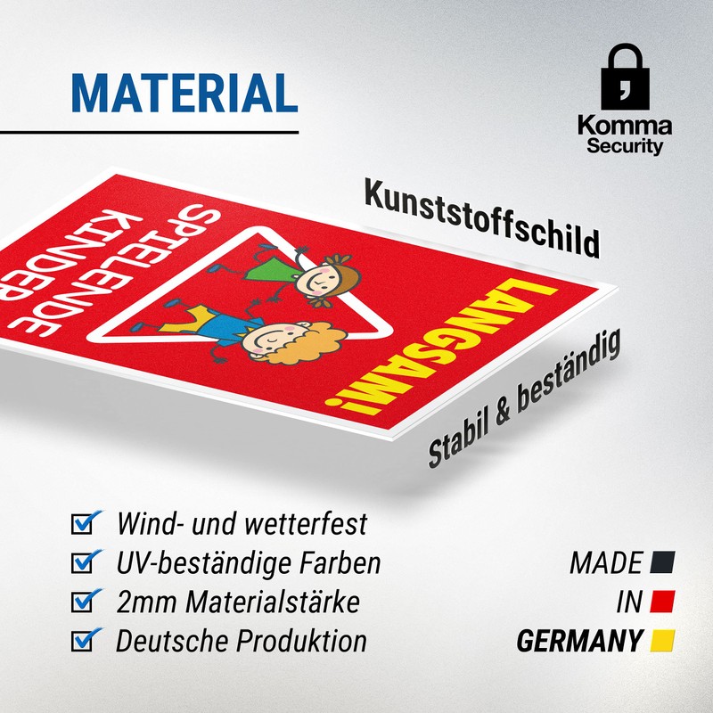 Komma Security Slow Playing Children 20 x 30 cm Safety