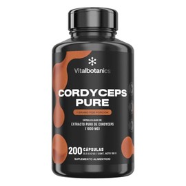 Vital Botanics Mega Cordyceps 100% Puro - Hongo Adaptógeno