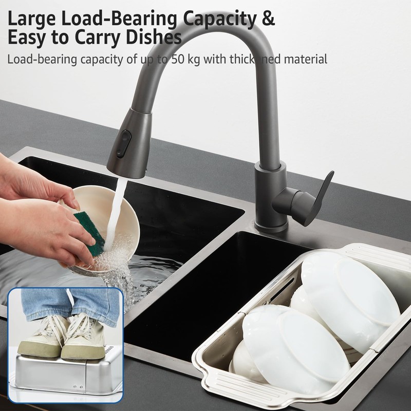 pollock 4 In 1 Collapsible Sink Colander for Kitchen Food