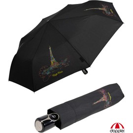 Doppler Pocket Umbrella Fibre Magic Night Paris, black
