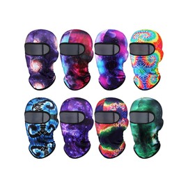 8 Pieces Sun Protection Balaclava Windproof Balaclava UV Protection Full Face Covering for Outdoor Sports(Dreamy Pattern)