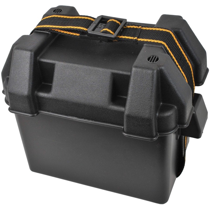 Attwood 9082-1 Small Battery Box with Mounting Kit and Strap,