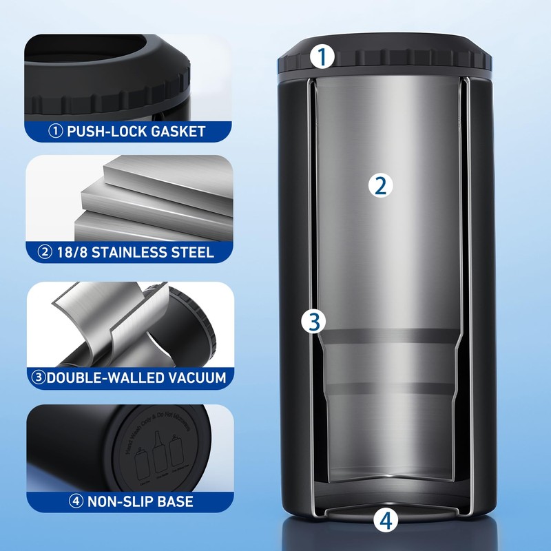 3 in 1 Slim Can Cooler for 12 OZ Skinny