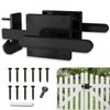 Goaylate Double Sided Gate Latch Aluminum, Heavy Duty Black Fence