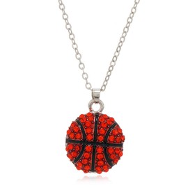 Basketball Pendant Gold Silver Stainless Steel Chain Sports Necklace Hip-hop Jewelry Basketball Fans Gift-A