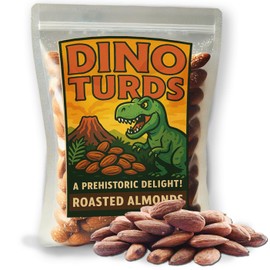 Dino Turds Crunchy Almond Snacks - Fun & Educational Dinosaur Easter Treats, Perfect for Easter Baskets, Healthy Alternative to Candy, Engaging and Wholesome Snack for Kids