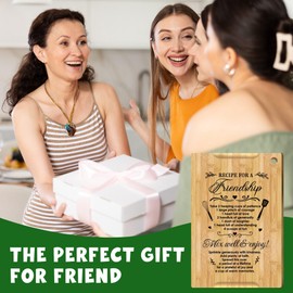 UrJKJV Mothers Day Gifts for Friends - 12X8 Bamboo Cutting Board, Birthday Gifts for Women Friendship, Thank You Gift for Bestie, Kitchen Wall Decor & Stuff, Christmas Gifts for Friends