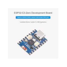ESP32-C3 Mini Development Board with Pre-soldered Header Based On ESP32-C3FN4 Single-Core Processor,with Wi-Fi and Bluetooth 5 Support,160MHz Running Frequency, Support C/C++, MicroPython