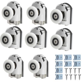Cokritsm Shower Door Rollers, 25 mm, Shower Cubicle Rollers, 8 Pieces Replacement Rollers for Shower Doors, Replacement Parts for Bathroom, Glass Doors, 4-6 mm