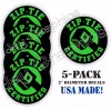 Unbranded 5-pack \ Funny ZIP TIE Certified Hard Hat Stickers