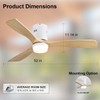Donext 52" Flush Ceiling Fan Indoor, 3-Timer with Quiet Energy